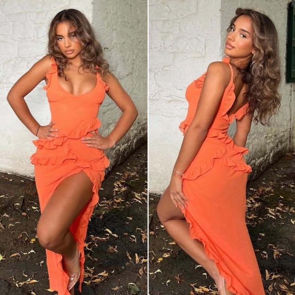 NEW House of CB Pixie Dress Flame Medium - Picture 12 of 17